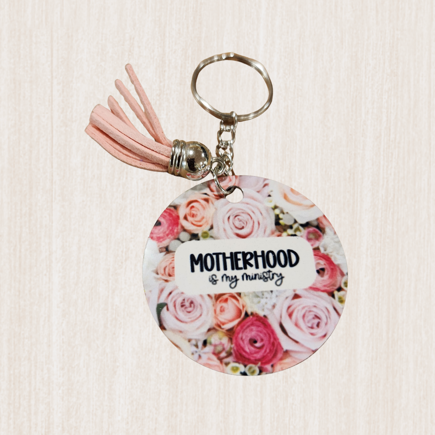 Motherhood Is My Ministry Keychain