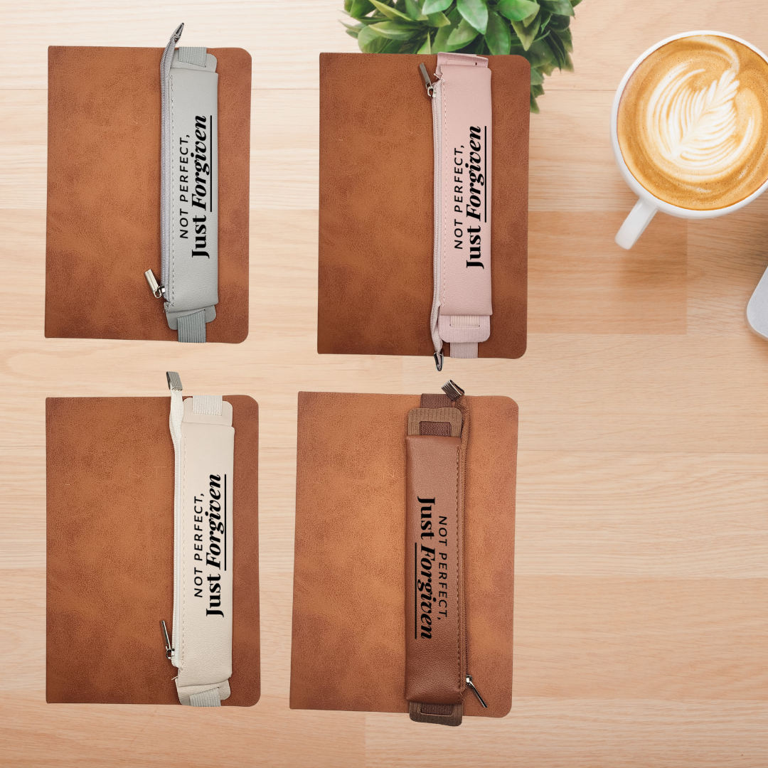 Journal pen holder Not_Perfect_Just_Forgiven