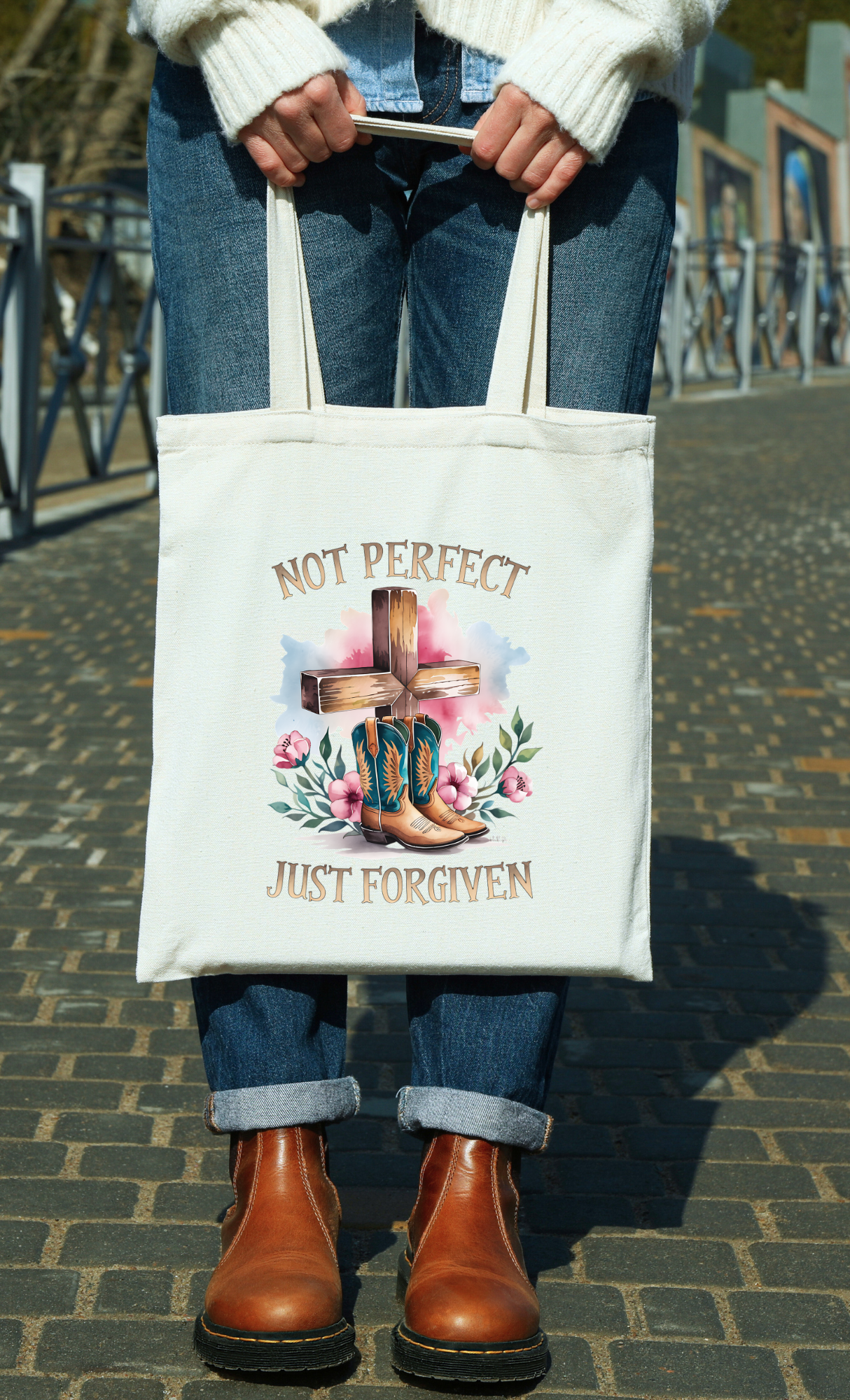 Tote Bag – Not Perfect, Just Forgiven