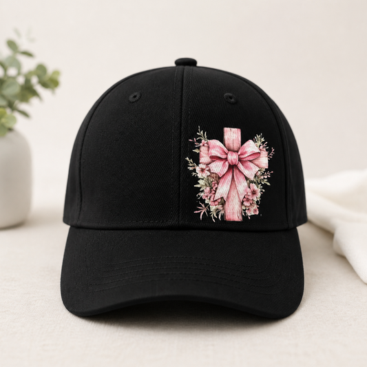 Floral Cross Baseball Cap