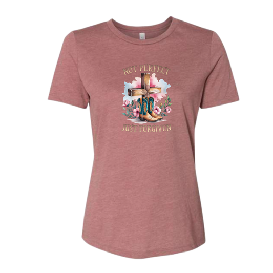 Not Perfect, Just Forgiven Womens T-Shirt